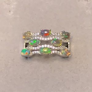 1.68CT Natural Ethiopian Black Opal ring